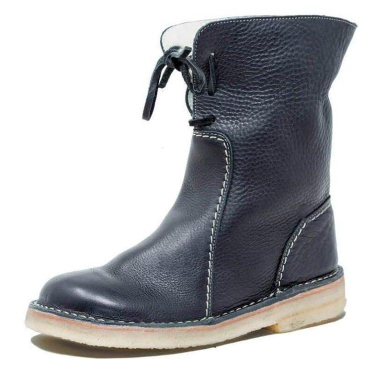 Waterproof Leather Polar Boots With Wool Lining | Tepsi